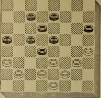 Picture 255 of 619 from Draughts : Gould's problems, critical positions and games by all the greatest players and composers of the world, the whole interspersed with notes on the positions / by Joseph Gould (1895), leaf 87