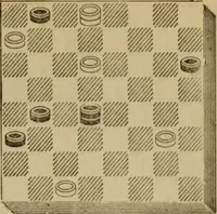 Picture 275 of 619 from Draughts : Gould's problems, critical positions and games by all the greatest players and composers of the world, the whole interspersed with notes on the positions / by Joseph Gould (1895), leaf 92