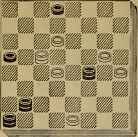 Picture 278 of 619 from Draughts : Gould's problems, critical positions and games by all the greatest players and composers of the world, the whole interspersed with notes on the positions / by Joseph Gould (1895), leaf 93