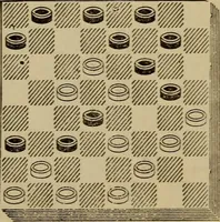 Picture 290 of 619 from Draughts : Gould's problems, critical positions and games by all the greatest players and composers of the world, the whole interspersed with notes on the positions / by Joseph Gould (1895), leaf 96
