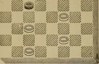 Picture 295 of 619 from Draughts : Gould's problems, critical positions and games by all the greatest players and composers of the world, the whole interspersed with notes on the positions / by Joseph Gould (1895), leaf 99