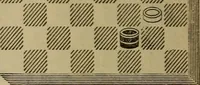 Picture 298 of 619 from Draughts : Gould's problems, critical positions and games by all the greatest players and composers of the world, the whole interspersed with notes on the positions / by Joseph Gould (1895), leaf 99