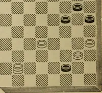 Picture 300 of 619 from Draughts : Gould's problems, critical positions and games by all the greatest players and composers of the world, the whole interspersed with notes on the positions / by Joseph Gould (1895), leaf 99