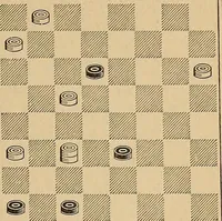 An illustration from The draughts-player's guide and companion : a guide to the student, and a companion for the advanced player (1890)