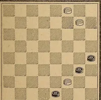 An illustration from The draughts-player's guide and companion : a guide to the student, and a companion for the advanced player (1890)