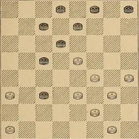 An illustration from The draughts-player's guide and companion : a guide to the student, and a companion for the advanced player (1890)