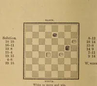 An illustration from The draughts-player's guide and companion : a guide to the student, and a companion for the advanced player (1890)