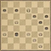 An illustration from The draughts-player's guide and companion : a guide to the student, and a companion for the advanced player (1890)