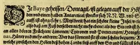 An illustration from Dritter Theil Indiae Orientalis, darinnen erstlich das ander Theil der Schifffahrten Johann Huygens von Lintschotten auss Holland, so er in Orient gethan, begriffen, vnd fürnemlich alle Gelegenheit derselbigen Landen, Insulen, Meerpforten, &c. so vnterwegen auffstossen, vnd dann in India fürkommen, wie auch alles, was der Author allda im Land, vnd nachmals auff seiner Widerreyse nach Holland gesehen vnd erfahren, eygendlich beschrieben wirt. : II. Der Holländer Schifffahrt in die Orientalische Insulen, Javan vnd Sumatra, sampt Sitten, Leben vnd Superstition, &c. der Völcker. III. Drey Schifffahrten der Holländer nach obermelten Indien, durch das Mittnächtige oder Eiss Meer, darinnen viel vnerhörte Abenthewr. Alles auffs trewlichst von neuwem auss den Niderländischen Exemplarien in Hochteutsch bracht, vnd in guter Disposition zusammen gefügt. (1616)