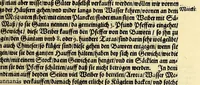 Picture 17 of 30 from Dritter Theil Indiae Orientalis, darinnen erstlich das ander Theil der Schifffahrten Johann Huygens von Lintschotten auss Holland, so er in Orient gethan, begriffen, vnd fürnemlich alle Gelegenheit derselbigen Landen, Insulen, Meerpforten, &c. so vnterwegen auffstossen, vnd dann in India fürkommen, wie auch alles, was der Author allda im Land, vnd nachmals auff seiner Widerreyse nach Holland gesehen vnd erfahren, eygendlich beschrieben wirt. : II. Der Holländer Schifffahrt in die Orientalische Insulen, Javan vnd Sumatra, sampt Sitten, Leben vnd Superstition, &c. der Völcker. III. Drey Schifffahrten der Holländer nach obermelten Indien, durch das Mittnächtige oder Eiss Meer, darinnen viel vnerhörte Abenthewr. Alles auffs trewlichst von neuwem auss den Niderländischen Exemplarien in Hochteutsch bracht, vnd in guter Disposition zusammen gefügt. (1616), leaf 157