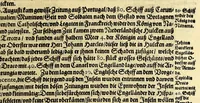 An illustration from Dritter Theil Indiae Orientalis, darinnen erstlich das ander Theil der Schifffahrten Johann Huygens von Lintschotten auss Holland, so er in Orient gethan, begriffen, vnd fürnemlich alle Gelegenheit derselbigen Landen, Insulen, Meerpforten, &c. so vnterwegen auffstossen, vnd dann in India fürkommen, wie auch alles, was der Author allda im Land, vnd nachmals auff seiner Widerreyse nach Holland gesehen vnd erfahren, eygendlich beschrieben wirt. : II. Der Holländer Schifffahrt in die Orientalische Insulen, Javan vnd Sumatra, sampt Sitten, Leben vnd Superstition, &c. der Völcker. III. Drey Schifffahrten der Holländer nach obermelten Indien, durch das Mittnächtige oder Eiss Meer, darinnen viel vnerhörte Abenthewr. Alles auffs trewlichst von neuwem auss den Niderländischen Exemplarien in Hochteutsch bracht, vnd in guter Disposition zusammen gefügt. (1616)