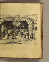 An illustration from Dritte Theil, Warhafftige Relation[.] Der dreyen newen vnerhörten, seltzamen Schifffahrt, so die holländische vnd seeländische Schiff gegen Mitternacht, drey Jahr nach einander, als Anno 1594. 1595. vnd 1596. verricht. : Wie sie Nordwegen, Lappiam, Biarmiam, vnd Russiam, oder Moscoviam (vorhabens ins Königreich Cathay vnd China zu kommen) vmbgesegelt haben. Auch wie sie das Fretum Nassoviae, Waygats, Novam Semblam, vnd das Landt vnter dem 8o. Gradu Latitud. so man vermeint das Gronland sey, gefunden: vnd was für gefahr, der erschrecklichen Bärn, Meerwunder, vnd dem Eyss, sie aussgestanden. (1612)