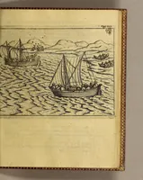 An illustration from Dritte Theil, Warhafftige Relation[.] Der dreyen newen vnerhörten, seltzamen Schifffahrt, so die holländische vnd seeländische Schiff gegen Mitternacht, drey Jahr nach einander, als Anno 1594. 1595. vnd 1596. verricht. : Wie sie Nordwegen, Lappiam, Biarmiam, vnd Russiam, oder Moscoviam (vorhabens ins Königreich Cathay vnd China zu kommen) vmbgesegelt haben. Auch wie sie das Fretum Nassoviae, Waygats, Novam Semblam, vnd das Landt vnter dem 8o. Gradu Latitud. so man vermeint das Gronland sey, gefunden: vnd was für gefahr, der erschrecklichen Bärn, Meerwunder, vnd dem Eyss, sie aussgestanden. (1612)