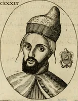 An illustration from Fasti ducales ab Anafesto I. ad Silvestrum Valerium Venetorum ducem : cum eorum iconibus, insignibus, nummismatibus publicis, & privatis aere sculptis : inscriptionibus ex aula M. Consilii, ac sepulchralibus : adiectae sunt adnotationes, ad vitam cuiusque principis, rerum, quae omissae fuerant (1696)
