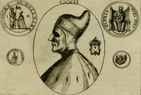 An illustration from Fasti ducales ab Anafesto I. ad Silvestrum Valerium Venetorum ducem : cum eorum iconibus, insignibus, nummismatibus publicis, & privatis aere sculptis : inscriptionibus ex aula M. Consilii, ac sepulchralibus : adiectae sunt adnotationes, ad vitam cuiusque principis, rerum, quae omissae fuerant (1696)