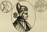 An illustration from Fasti ducales ab Anafesto I. ad Silvestrum Valerium Venetorum ducem : cum eorum iconibus, insignibus, nummismatibus publicis, & privatis aere sculptis : inscriptionibus ex aula M. Consilii, ac sepulchralibus : adiectae sunt adnotationes, ad vitam cuiusque principis, rerum, quae omissae fuerant (1696)