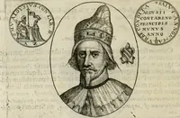 An illustration from Fasti ducales ab Anafesto I. ad Silvestrum Valerium Venetorum ducem : cum eorum iconibus, insignibus, nummismatibus publicis, & privatis aere sculptis : inscriptionibus ex aula M. Consilii, ac sepulchralibus : adiectae sunt adnotationes, ad vitam cuiusque principis, rerum, quae omissae fuerant (1696)