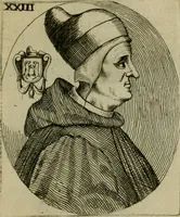 An illustration from Fasti ducales ab Anafesto I. ad Silvestrum Valerium Venetorum ducem : cum eorum iconibus, insignibus, nummismatibus publicis, & privatis aere sculptis : inscriptionibus ex aula M. Consilii, ac sepulchralibus : adiectae sunt adnotationes, ad vitam cuiusque principis, rerum, quae omissae fuerant (1696)
