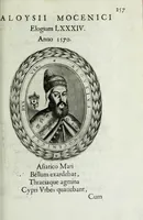 An illustration from Ducalis regiae lararium, siue, Ser[enisi]m[a]e Reipu. Venetae principu[m] omniu[m] icones : vsque ad serenisimu[m] Ioannem Pisaurum, qui nunc reru[m] feliciter potitur, elogia P.D. Leonis Matinae .. (1659)