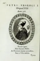 An illustration from Ducalis regiae lararium, siue, Ser[enisi]m[a]e Reipu. Venetae principu[m] omniu[m] icones : vsque ad serenisimu[m] Ioannem Pisaurum, qui nunc reru[m] feliciter potitur, elogia P.D. Leonis Matinae .. (1659)