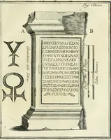 An illustration from Due dissertazioni di Giuseppe Bartoli : nella prima si dà notizia del pubblico Museo d'iscrizioni eretto nuovamente in Verona, e con l'uso delle osservazioni e delle sperienze in rispetto della fisica si paragona l'uso dell'antichità figurata e scritta relativamente alla storia : nella seconda si dimostra la bellezza d'una greca inedita iscrizione collocata in questo museo (1745)