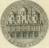 An illustration from Due dissertazioni di Giuseppe Bartoli : nella prima si dà notizia del pubblico Museo d'iscrizioni eretto nuovamente in Verona, e con l'uso delle osservazioni e delle sperienze in rispetto della fisica si paragona l'uso dell'antichità figurata e scritta relativamente alla storia : nella seconda si dimostra la bellezza d'una greca inedita iscrizione collocata in questo museo (1745)