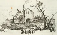 An illustration from Due ragionamenti del dottore Lodovico Coltellini agli accademici etruschi di Cortona sopra quattro superbi bronzi antichi e due in specie, un creduto candelabro cioè, ed una statuetta puerile, con inscrizioni etrusche molto particolari, trovati di fresco nei contorni di detta città edizione arricchita di tavole in rame .. (1750)