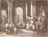 An illustration from Illustrated catalogue of the ninth series of 100 paintings by old masters of the Dutch, Flemish, Italian, French, and English schools : being a portion of the Sedelmeyer Gallery which contains about 1500 original pictures by ancient and modern artists (1905)