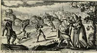 An illustration from [Duodekàs] emblematum sacrorum quorum consideratio accurata ad fidei exercitium et excitandam pietatem plurimum facere potest : erster [-vierter] Theill : schöner geistlichen Lehr vndt trost figuren, deren fleissige betrachtung zur Glaubens vbung vndt erweckung Chistlicher [sic] andacht, durch Gottes gnade, sehr deinlich sein kän (1625)