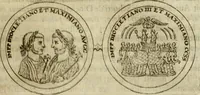 An illustration from Duplex dissertatio de duobus nummis Diocletiani et Licinii : ex cimelijs sereniss. ac reuerendiss. principis Leopoldi Cardinalis Medicei : cum auctario chronologico de votis decennalibus imperatorum ac caesarum (1675)