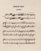 An illustration from Durch die Lüfte : Galopp : für das Pianoforte : Op. 105 (1863)
