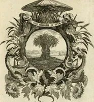 An illustration from Tapisseries du roy, ou sont representez les quatre elemens et les quatre saisons : avec les devises qvi les accompagnent & leur explication = Königliche französische Tapezereyen, oder überauss schöne Sinn-Bilder, in welchen die vier Element, samt den vier Jahr-Zeiten, neben den Dencksprüchen und ihren Ausslegungen, vorgestellet werden (1690)