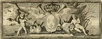 An illustration from Tapisseries du roy, ou sont representez les quatre elemens et les quatre saisons : avec les devises qvi les accompagnent & leur explication = Königliche französische Tapezereyen, oder überauss schöne Sinn-Bilder, in welchen die vier Element, samt den vier Jahr-Zeiten, neben den Dencksprüchen und ihren Ausslegungen, vorgestellet werden (1690)
