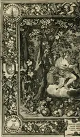 An illustration from Tapisseries du roy, ou sont representez les quatre elemens et les quatre saisons : avec les devises qvi les accompagnent & leur explication = Königliche französische Tapezereyen, oder überauss schöne Sinn-Bilder, in welchen die vier Element, samt den vier Jahr-Zeiten, neben den Dencksprüchen und ihren Ausslegungen, vorgestellet werden (1690)