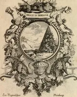 An illustration from Tapisseries du roy, ou sont representez les quatre elemens et les quatre saisons : avec les devises qvi les accompagnent & leur explication = Königliche französische Tapezereyen, oder überauss schöne Sinn-Bilder, in welchen die vier Element, samt den vier Jahr-Zeiten, neben den Dencksprüchen und ihren Ausslegungen, vorgestellet werden (1690)