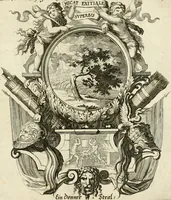 An illustration from Tapisseries du roy, ou sont representez les quatre elemens et les quatre saisons : avec les devises qvi les accompagnent & leur explication = Königliche französische Tapezereyen, oder überauss schöne Sinn-Bilder, in welchen die vier Element, samt den vier Jahr-Zeiten, neben den Dencksprüchen und ihren Ausslegungen, vorgestellet werden (1690)