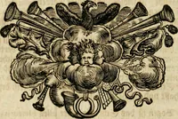 An illustration from Tapisseries du roy, ou sont representez les quatre elemens et les quatre saisons : avec les devises qvi les accompagnent & leur explication = Königliche französische Tapezereyen, oder überauss schöne Sinn-Bilder, in welchen die vier Element, samt den vier Jahr-Zeiten, neben den Dencksprüchen und ihren Ausslegungen, vorgestellet werden (1690)