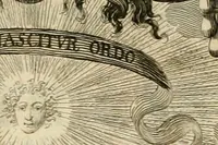 An illustration from Tapisseries du roy, ou sont representez les quatre elemens et les quatre saisons : avec les devises qvi les accompagnent & leur explication = Königliche französische Tapezereyen, oder überauss schöne Sinn-Bilder, in welchen die vier Element, samt den vier Jahr-Zeiten, neben den Dencksprüchen und ihren Ausslegungen, vorgestellet werden (1690)
