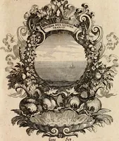 An illustration from Tapisseries du roy, ou sont representez les quatre elemens et les quatre saisons : avec les devises qvi les accompagnent & leur explication = Königliche französische Tapezereyen, oder überauss schöne Sinn-Bilder, in welchen die vier Element, samt den vier Jahr-Zeiten, neben den Dencksprüchen und ihren Ausslegungen, vorgestellet werden (1690)