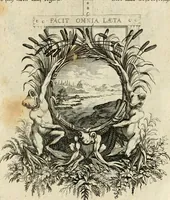 An illustration from Tapisseries du roy, ou sont representez les quatre elemens et les quatre saisons : avec les devises qvi les accompagnent & leur explication = Königliche französische Tapezereyen, oder überauss schöne Sinn-Bilder, in welchen die vier Element, samt den vier Jahr-Zeiten, neben den Dencksprüchen und ihren Ausslegungen, vorgestellet werden (1690)