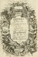An illustration from Tapisseries du roy, ou sont representez les quatre elemens et les quatre saisons : avec les devises qvi les accompagnent & leur explication = Königliche französische Tapezereyen, oder überauss schöne Sinn-Bilder, in welchen die vier Element, samt den vier Jahr-Zeiten, neben den Dencksprüchen und ihren Ausslegungen, vorgestellet werden (1690)