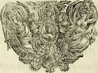 An illustration from Tapisseries du roy, ou sont representez les quatre elemens et les quatre saisons : avec les devises qvi les accompagnent & leur explication = Königliche französische Tapezereyen, oder überauss schöne Sinn-Bilder, in welchen die vier Element, samt den vier Jahr-Zeiten, neben den Dencksprüchen und ihren Ausslegungen, vorgestellet werden (1690)
