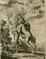 An illustration from Tableaux du temple des muses : tirez du cabinet de feu Mr. Fauereau, conseiller du roy en sa Cour des aydes, & grauez en tailles-douces par les meilleurs maistres de son temps, pour representer les vertus & les vices, sur les plus illustres fables de l'antiquité (1655)