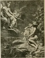 An illustration from Tableaux du temple des muses : tirez du cabinet de feu Mr. Fauereau, conseiller du roy en sa Cour des aydes, & grauez en tailles-douces par les meilleurs maistres de son temps, pour representer les vertus & les vices, sur les plus illustres fables de l'antiquité (1655)
