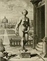 An illustration from Tableaux du temple des muses : tirez du cabinet de feu Mr. Fauereau, conseiller du roy en sa Cour des aydes, & grauez en tailles-douces par les meilleurs maistres de son temps, pour representer les vertus & les vices, sur les plus illustres fables de l'antiquité (1655)