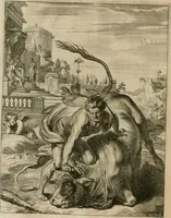 An illustration from Tableaux du temple des muses : tirez du cabinet de feu Mr. Fauereau, conseiller du roy en sa Cour des aydes, & grauez en tailles-douces par les meilleurs maistres de son temps, pour representer les vertus & les vices, sur les plus illustres fables de l'antiquité (1655)