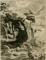 An illustration from Tableaux du temple des muses : tirez du cabinet de feu Mr. Fauereau, conseiller du roy en sa Cour des aydes, & grauez en tailles-douces par les meilleurs maistres de son temps, pour representer les vertus & les vices, sur les plus illustres fables de l'antiquité (1655)
