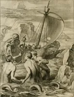 An illustration from Tableaux du temple des muses : tirez du cabinet de feu Mr. Fauereau, conseiller du roy en sa Cour des aydes, & grauez en tailles-douces par les meilleurs maistres de son temps, pour representer les vertus & les vices, sur les plus illustres fables de l'antiquité (1655)