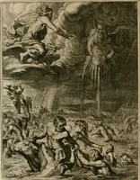 An illustration from Tableaux du temple des muses : tirez du cabinet de feu Mr. Fauereau, conseiller du roy en sa Cour des aydes, & grauez en tailles-douces par les meilleurs maistres de son temps, pour representer les vertus & les vices, sur les plus illustres fables de l'antiquité (1655)