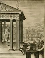 An illustration from Tableaux du temple des muses : tirez du cabinet de feu Mr. Fauereau, conseiller du roy en sa Cour des aydes, & grauez en tailles-douces par les meilleurs maistres de son temps, pour representer les vertus & les vices, sur les plus illustres fables de l'antiquité (1655)